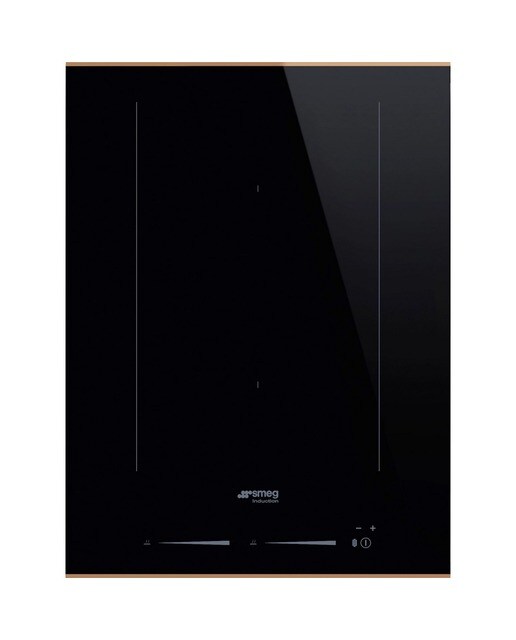 Placa de Indução Smeg Dolce Stil Novo SIM6323R Multizona de 2 Zonas e de 38 cm - Preto e Perfis Cobre Preto / Cobre-1