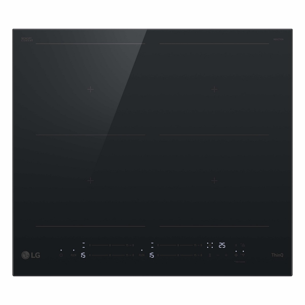 Placa de Indução LG CBIZ2437B Dual Flex de 59 cm - Preto Preto-3
