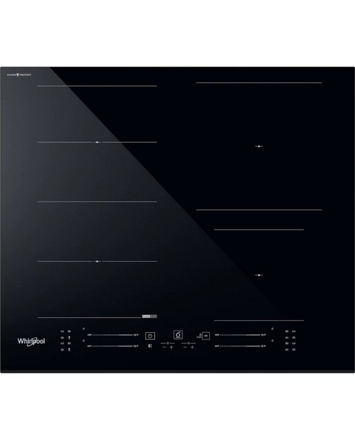 Imagem 0 de Placa de Indução e Vitrocerâmica Encastrável Whirlpool WF S5060 CPBF FlexiCook de 4 Zonas e de 59 cm - Preto