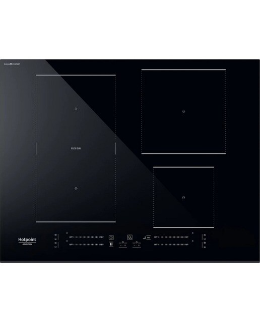 Placa de Indução Hotpoint Encastrável HS 1865C CPBF de 4 Zonas e 65 cm - Vidro Preto Preto-1