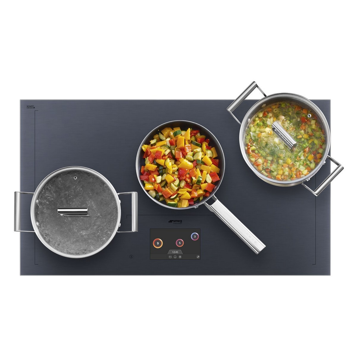 Placa de Indução Smeg Linea SIA1963DG MultiZona de 6 Zonas e de 90 cm - Neptune Grey Cinzento-4