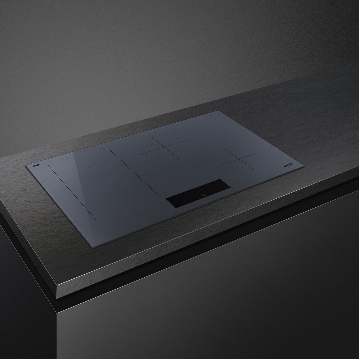 Placa de Indução Smeg Universal SIM1844DG MultiZona e Eco-logic de 4 Zonas e de 80 cm - Neptune Grey Cinzento-2