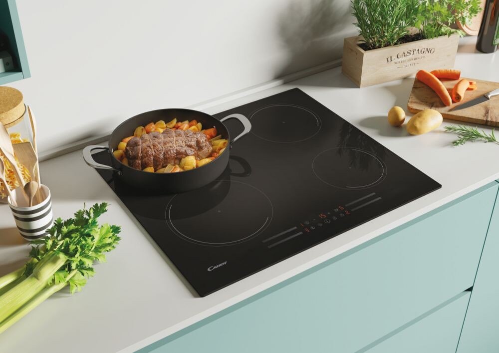 Placa de Indução Candy Moderna CI642MCBB Vitrocerâmica de 4 Zonas e de 59 cm - Preto Preto-6