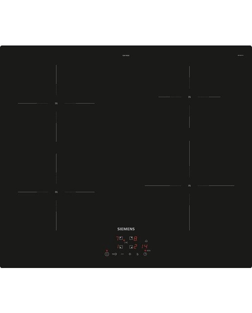 Placa de Indução Siemens iQ100 EU611BEB5E de 4 Zonas e de 60 cm - Preto Preto-1