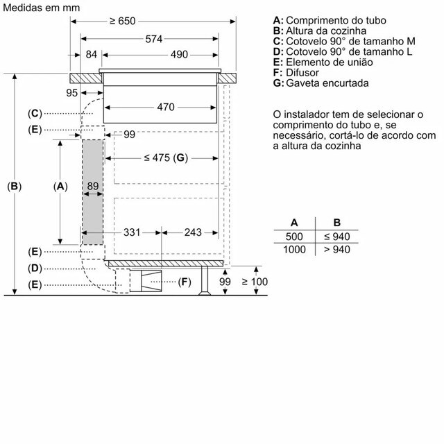Placa de Indução com Exaustor Integrado Bosch PVQ731H26E CombiInduction, de 2 Zonas e de 70 cm - Preto Preto-3