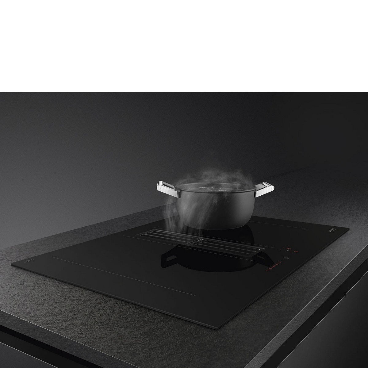 Placa de Indução com Exaustor Integrado Smeg Universal HOBD472D2 de 4 Zonas e de 70 cm - Preto Preto-4