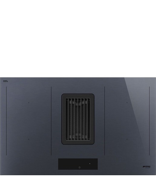 Placa de Indução com Exaustor Integrado Smeg Linea HOBD182DG de 4 Zonas e de 83 cm - Neptune Grey Cinzento-1