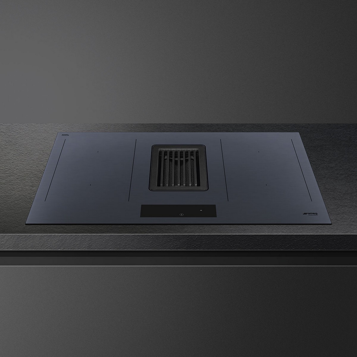 Placa de Indução com Exaustor Integrado Smeg Linea HOBD182DG de 4 Zonas e de 83 cm - Neptune Grey Cinzento-2