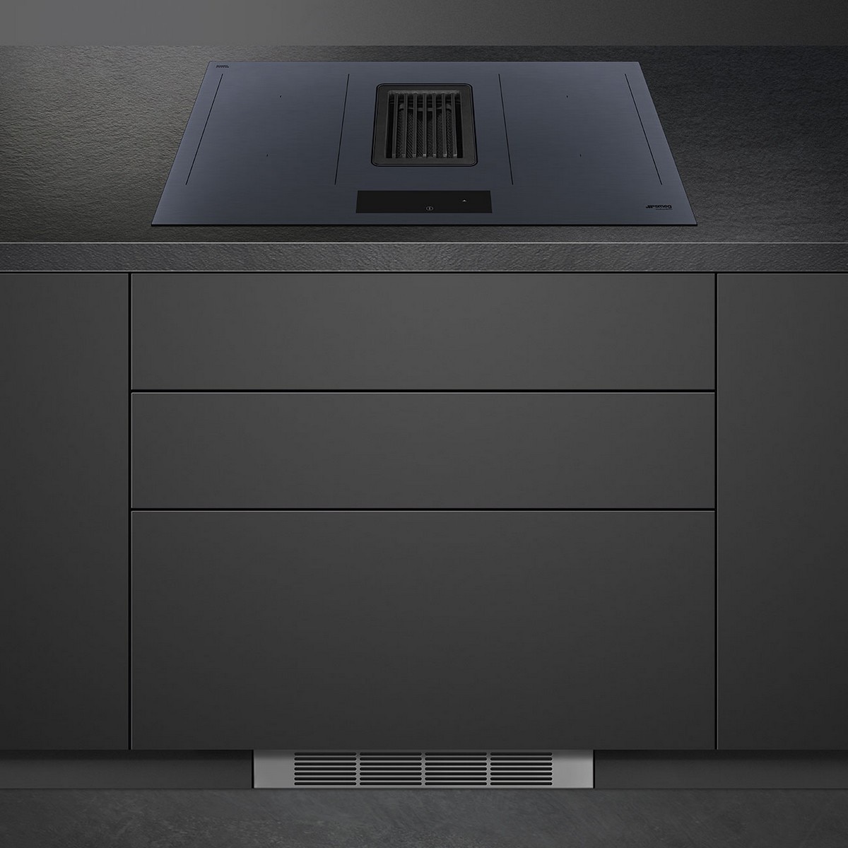 Placa de Indução com Exaustor Integrado Smeg Linea HOBD182DG de 4 Zonas e de 83 cm - Neptune Grey Cinzento-7