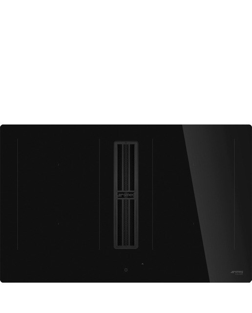 Imagem 0 de Placa de Indução com Exaustor Integrado Smeg Universal HOBD482D2 de 4 Zonas e de 80 cm - Preto