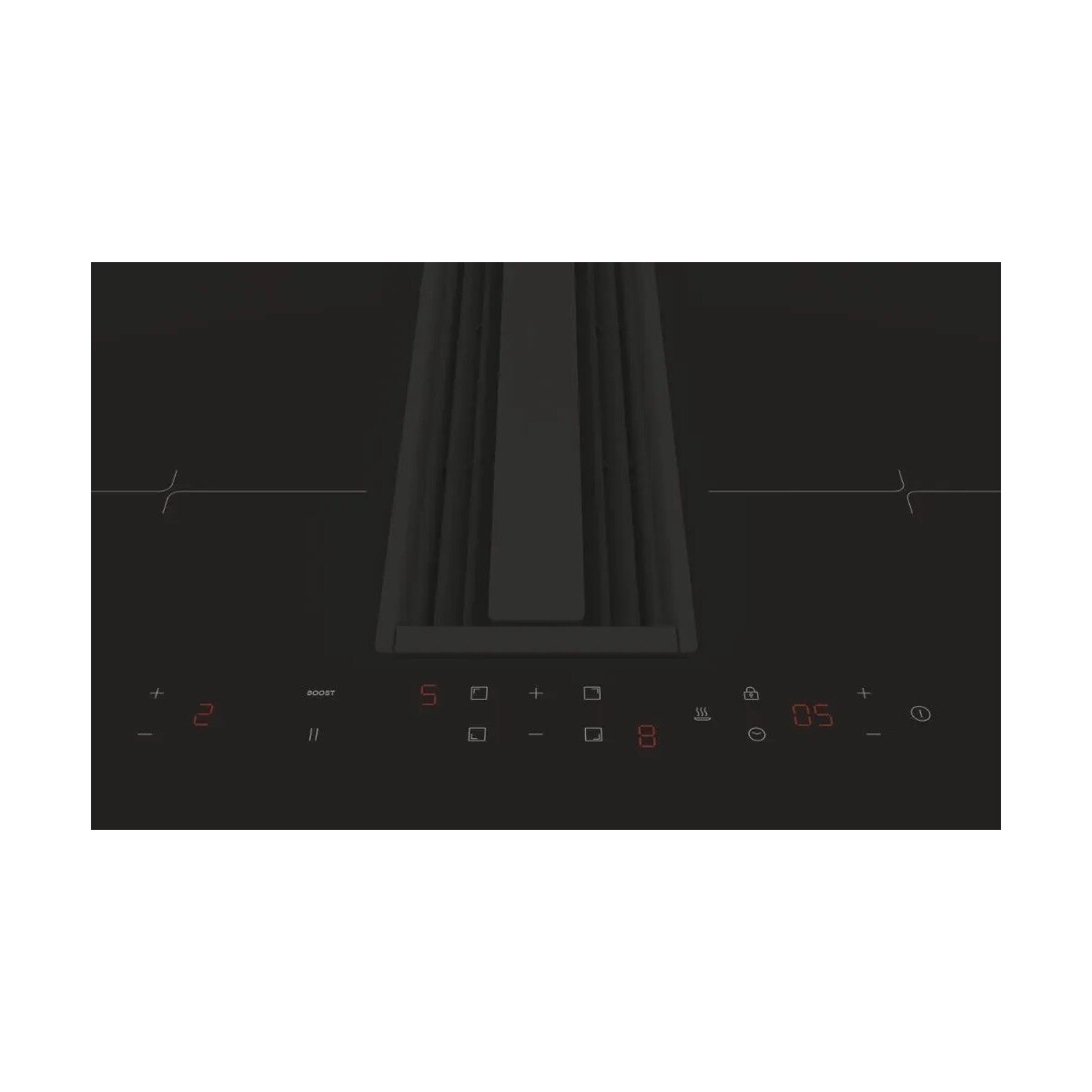 Placa de Indução com Exaustor Integrado Candy CIH6I4CF de 4 Zonas e de 59 cm - Preto Preto-6