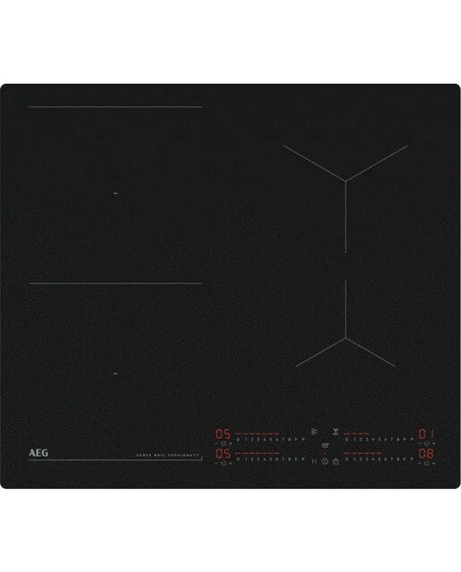 Imagem 0 de Placa de Indução AEG TI64IB10IZ Tecnologia SenseBoil, de 4 Zonas Saphirmatt e 60 cm - Preto