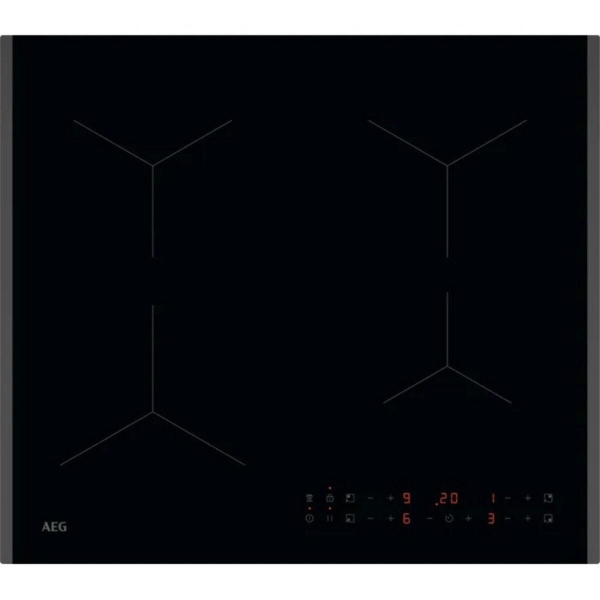 Placa de Indução AEG Série 5000 TN64IA00FB Fast&Powerful e de 4 Zonas Powerboost - Preto 1