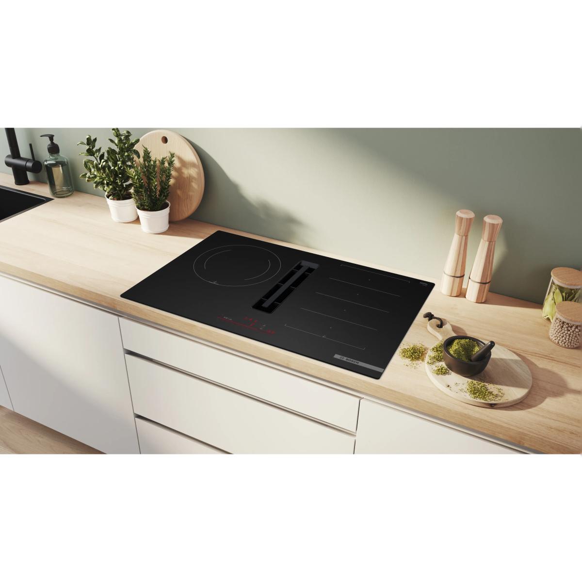 Placa de Indução com Exaustor Integrado Bosch Serie 6 PXJ81AH21E FlexInduction, com 3 Zonas e de 80 cm - Preto Mate Preto mate-7