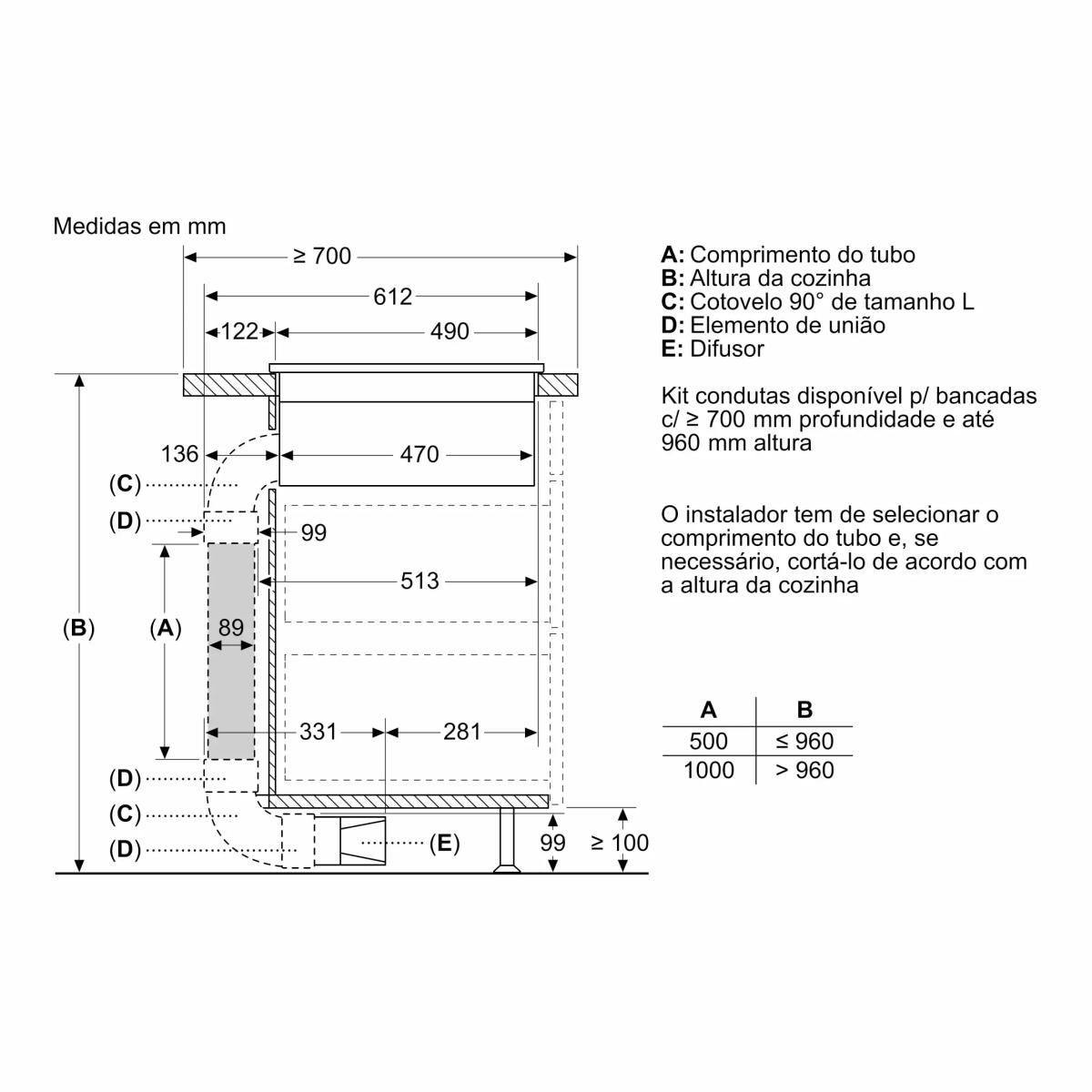 Placa de Indução com Exaustor Integrado Bosch Serie 6 PVQ61AH26E Control DirectSelect, com 4 Zonas e de 60 cm - Preto Mate Preto mate-9