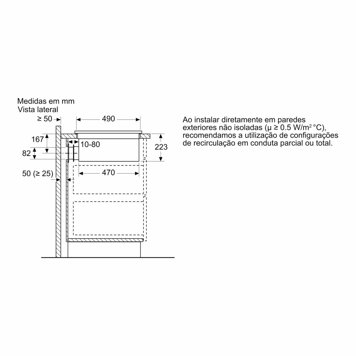 Placa de Indução com Exaustor Integrado Bosch Serie 6 PVQ61AH26E Control DirectSelect, com 4 Zonas e de 60 cm - Preto Mate Preto mate-12