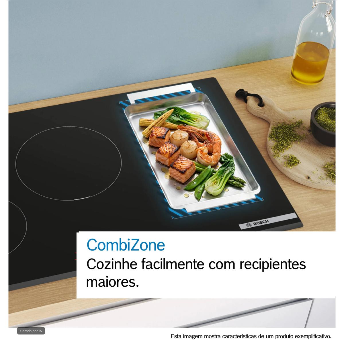Placa de Indução Bosch Serie 6 PVS81AHC1E PerfectFry Plus com 4 Zonas e de 80 cm - Preto Mate Preto mate-2