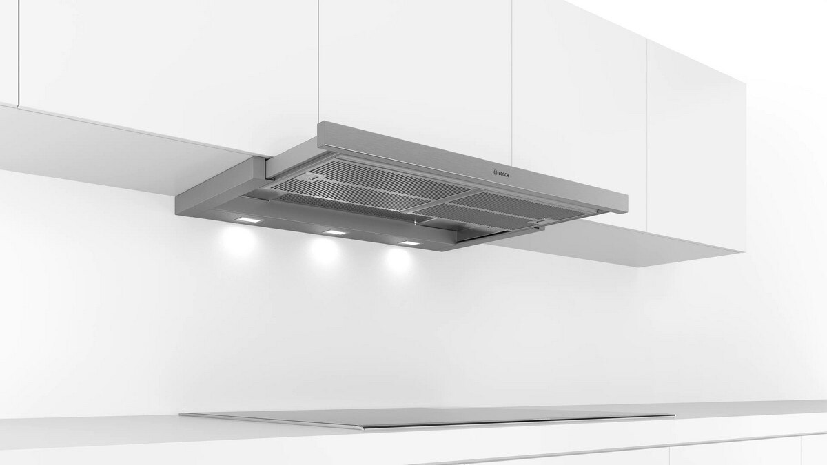 Exaustor Telescópico Encastrável Bosch Série 4 DFS097A51 com 4 Velocidades e de 90 cm - Prateado Metálico Inox-4