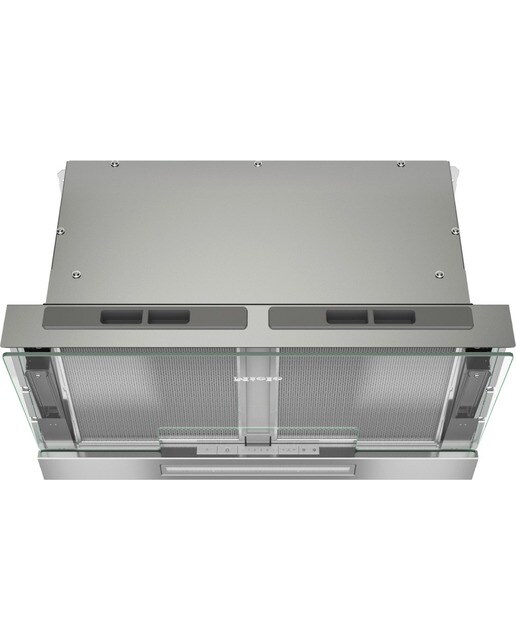 Exaustor Telescópico Encastrável Miele DAS 4640 Comando EasySwitch com 3 Velocidades e de 60 cm - Vidro Transparente Transparente-1
