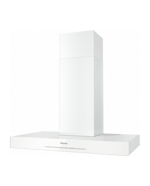 Exaustor de Parede Miele DA 6698 W Puristic Edition 6000 com 3 Velocidades e de 90 cm - Branco Brilhante Branco brilho-1