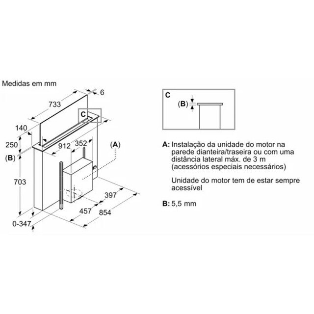 Exaustor de Bancada Siemens iQ700 LD98WMM60 Home Connect, Motor iQdrive, com 5 Velocidades e de 90 cm - Preto Preto-8