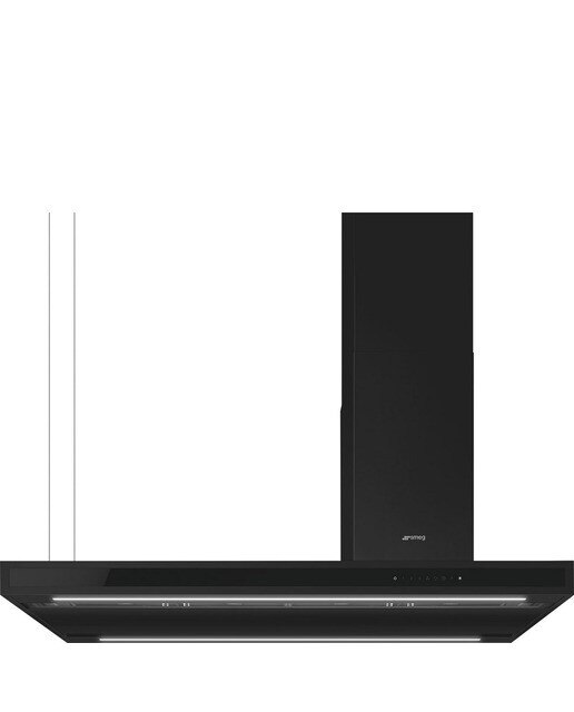 Exaustor de Ilha Smeg Universal KLTI12L4MB de 4 Velocidades e de 120 cm - Preto Mate Preto mate-1