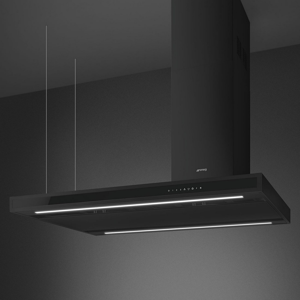 Exaustor de Ilha Smeg Universal KLTI12L4MB de 4 Velocidades e de 120 cm - Preto Mate Preto mate-2