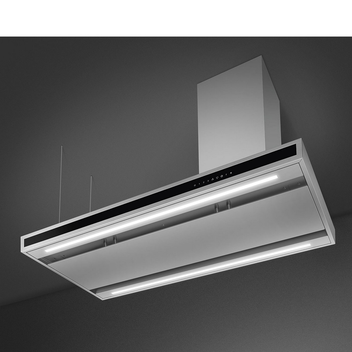 Exaustor de Ilha Smeg Universal KLTI12L4X de 4 Velocidades e de 120 cm - Aço Inox e Vidro Inox-3
