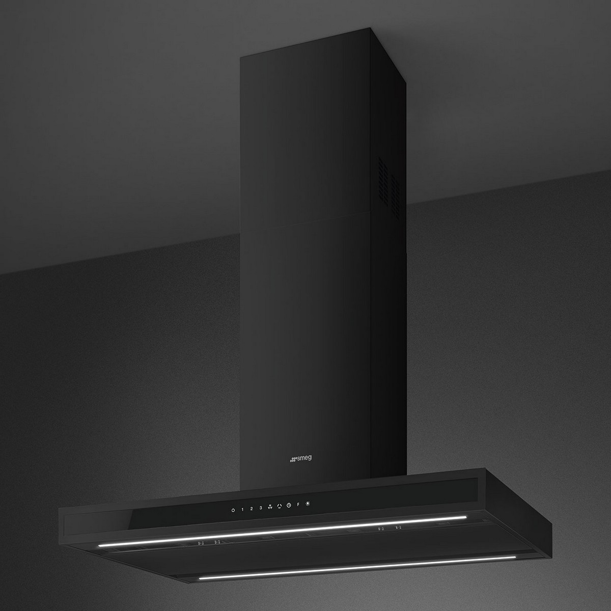 Exaustor de Ilha Smeg Universal KLTI9L4MB de 4 Velocidades e de 90 cm - Preto Mate Preto mate-2