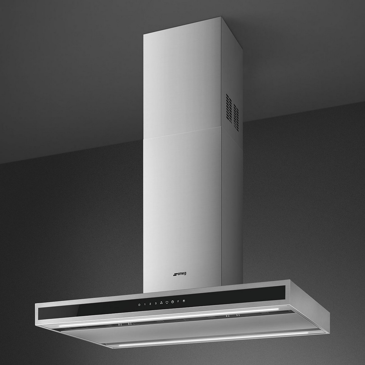 Exaustor de Ilha Smeg Universal KLTI9L4X de 4 Velocidades e de 90 cm - Aço Inox e Vidro Inox-2
