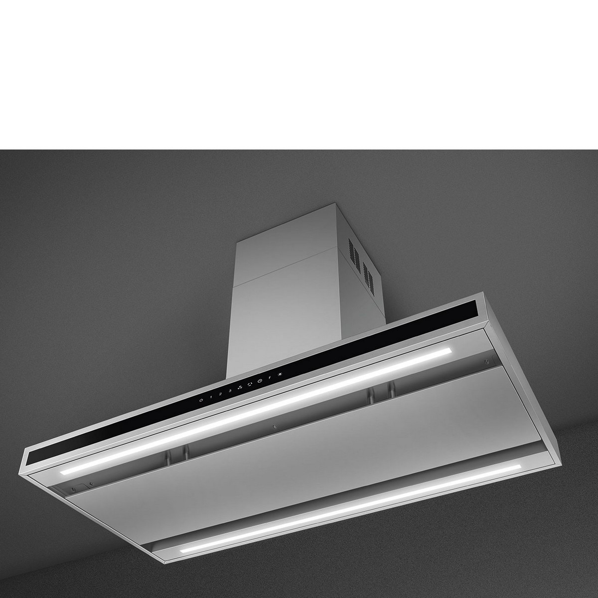 Exaustor de Ilha Smeg Universal KLTI9L4X de 4 Velocidades e de 90 cm - Aço Inox e Vidro Inox-3