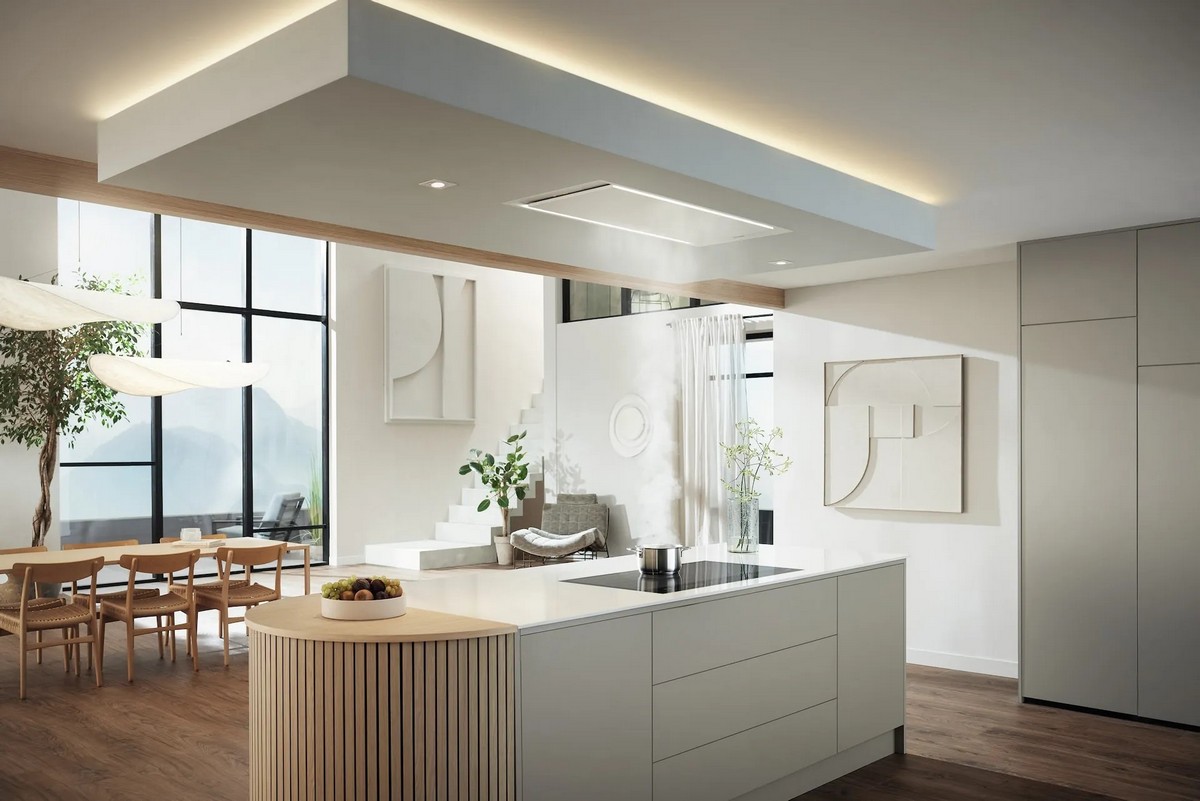 Exaustor de Teto Encastrável Miele DAC 4240 Stella Ambient de 3 Velocidades + 2 Booster e 116,5 cm - Branco Mate Branco mate-4