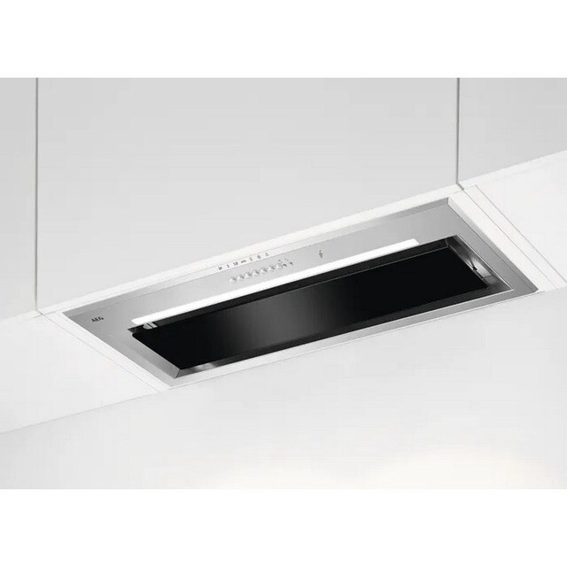 Imagem 0 de Exaustor Encastrável AEG GDG969AL Hob2Hood, de 80 cm, 3 Velocidades + Intensiva e 41 dB(A) - Inox e Black Glass