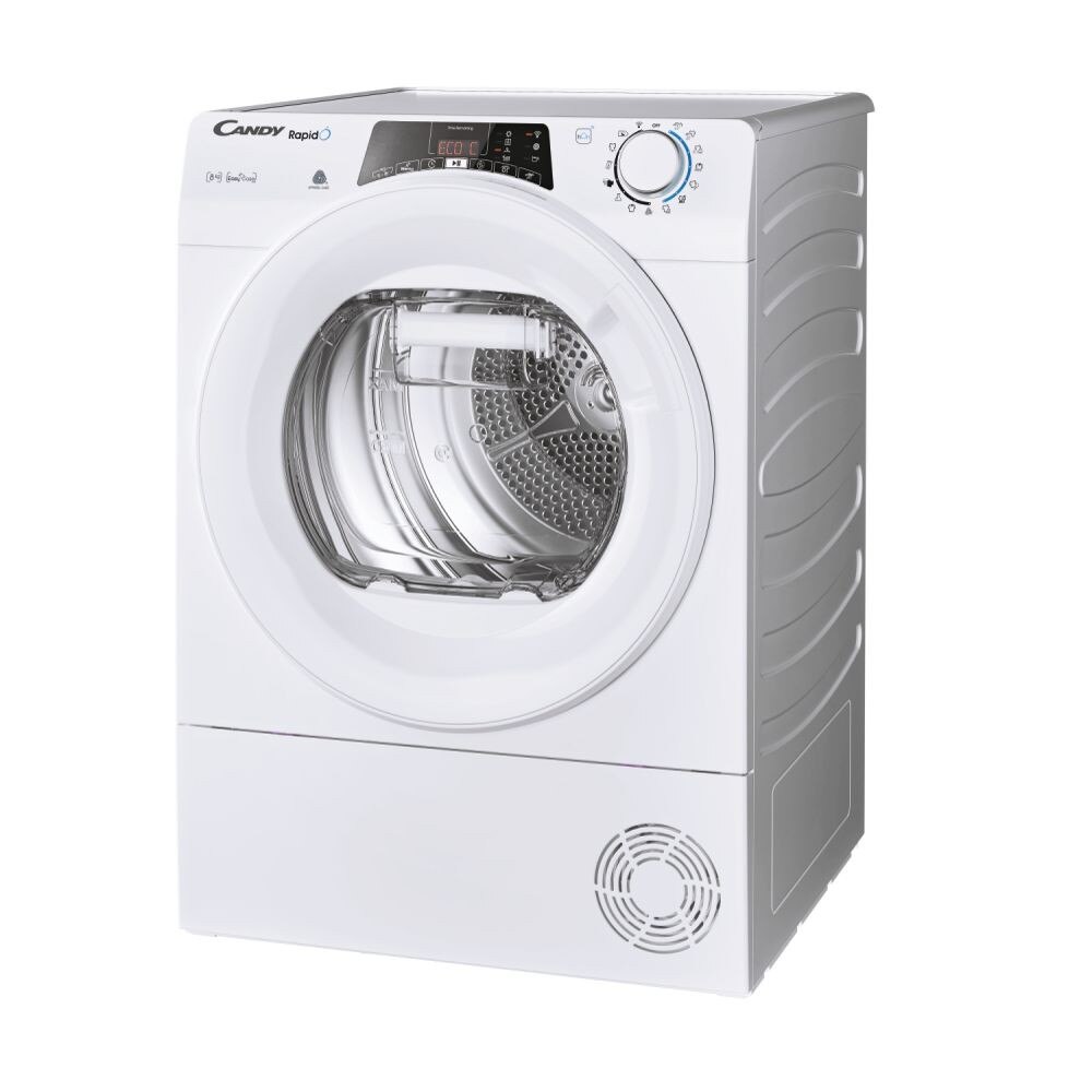 Máquina de Secar de Roupa Candy Rapidó ROE H8A2TE-S com Wi-Fi + BLE e Bomba de Calor e de 8 Kg - Branco Branco-2