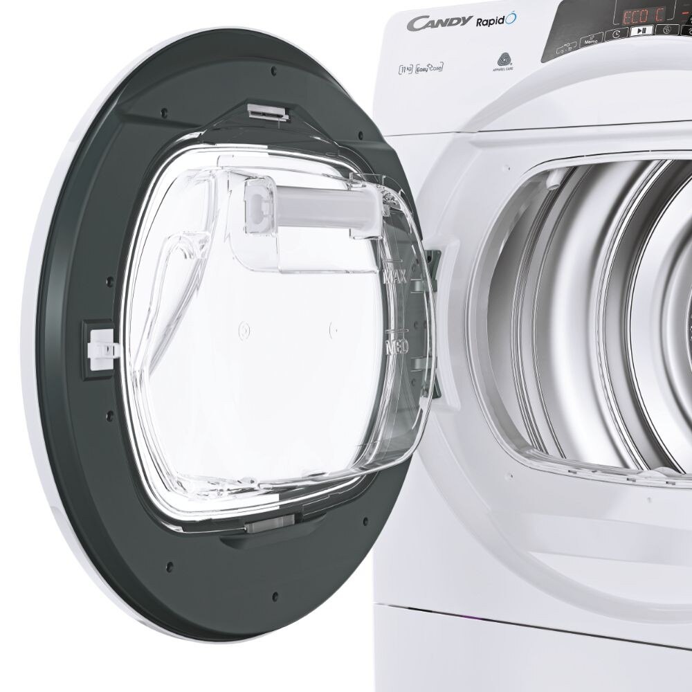 Máquina de Secar a Roupa Candy Rapidó ROE H11A2TE-S com Wi-Fi + BLE e Bomba de Calor e de 11 Kg - Branco Branco-5