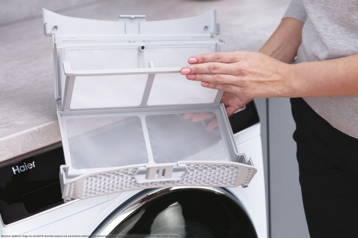 Máquina de Secar Roupa Haier HD90-A2939-S Bomba de Calor de 9 Kg - Branco Branco-6