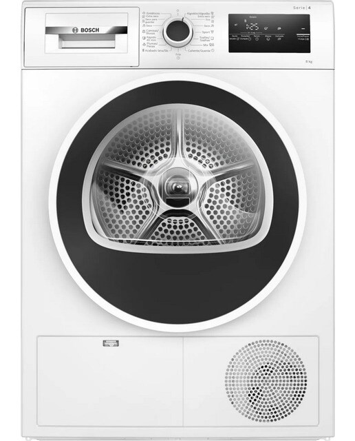 Imagem 0 de Máquina de Secar Roupa Bosch Serie 4 WTR83200ES Bomba de Calor de 8 Kg - Branco