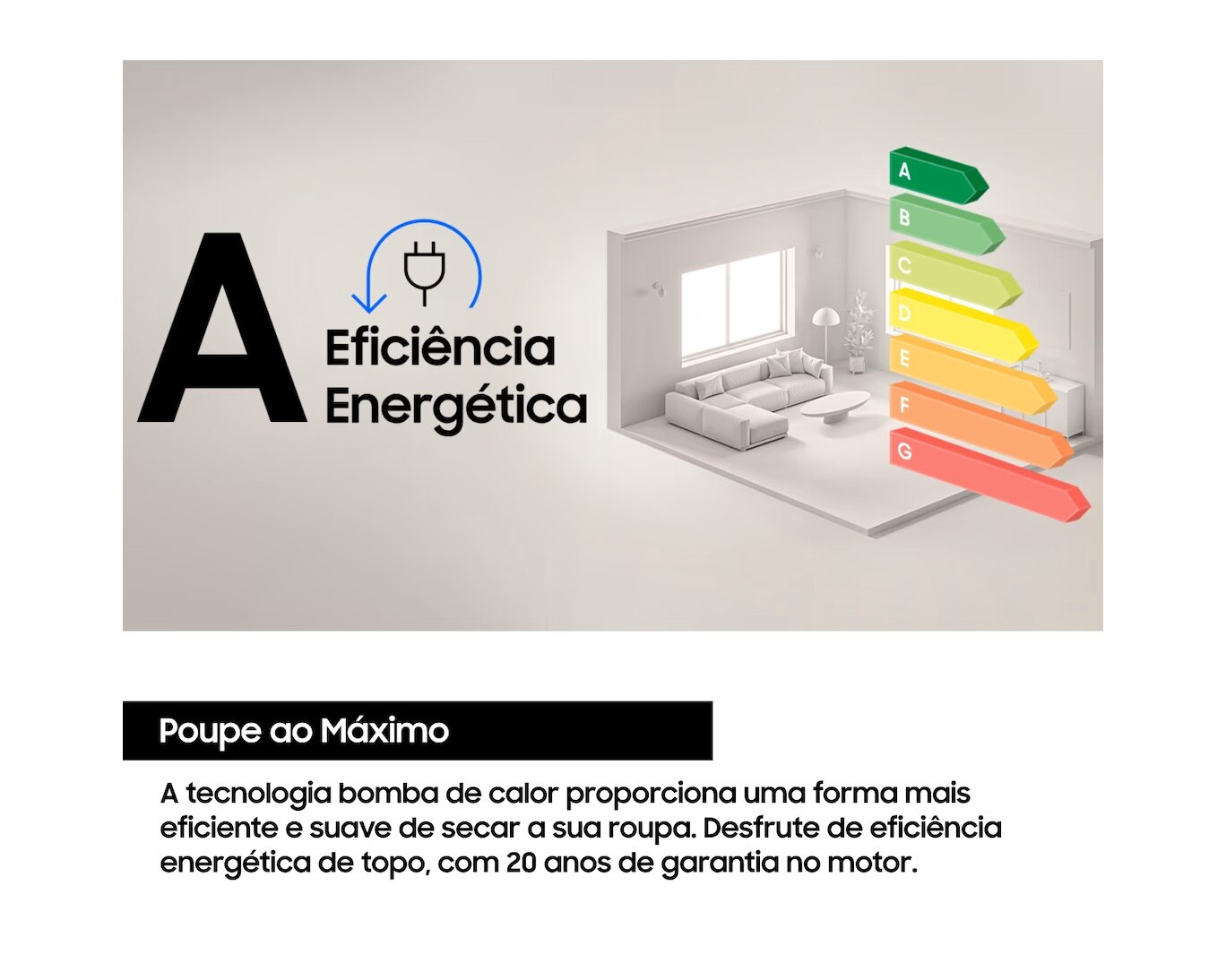 Máquina de Secar Roupa AI Samsung DV90DG6845LEU3 AI Dry+, de 9kg Classe A - Branco Branco-3