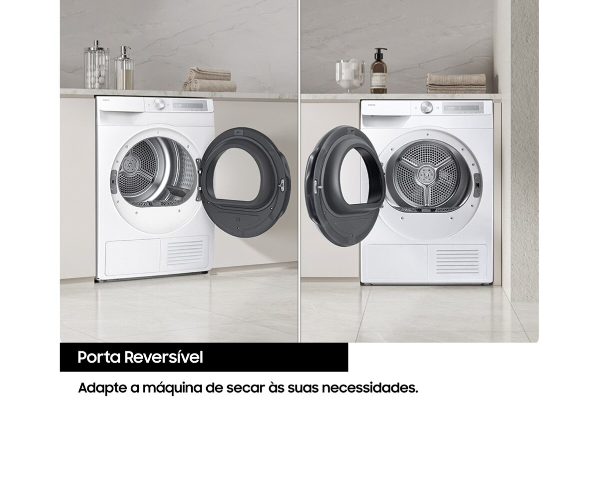 Máquina de Secar Roupa AI Samsung DV90DG6845LEU3 AI Dry+, de 9kg Classe A - Branco Branco-8