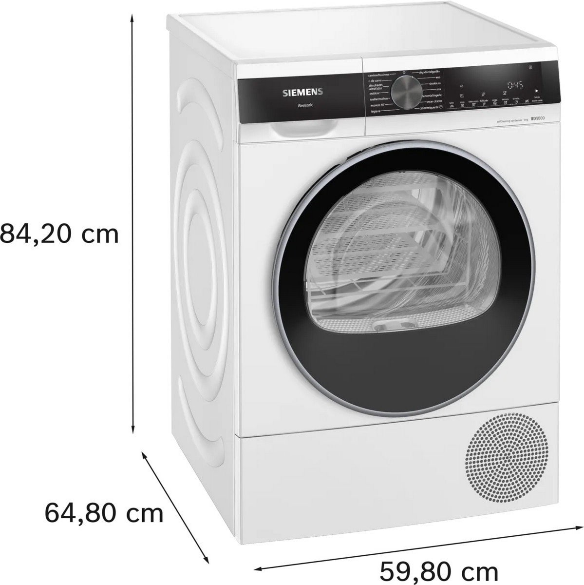 Máquina de Secar Roupa Siemens iQ500 WQ45G2D1ES Bomba de Calor, de 9 Kg - Branco Branco-2