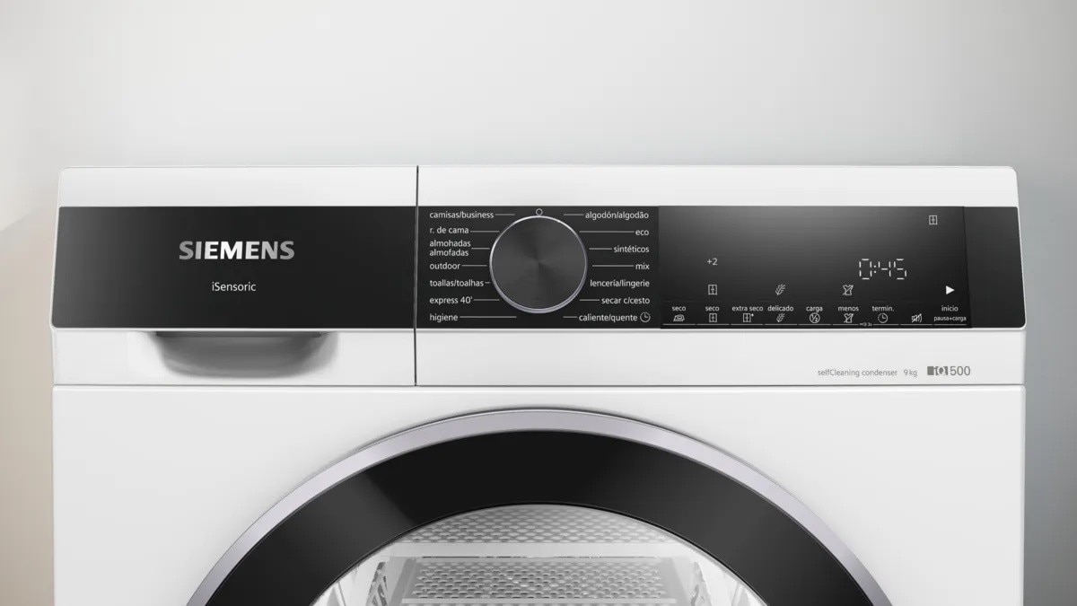 Máquina de Secar Roupa Siemens iQ500 WQ45G2D1ES Bomba de Calor, de 9 Kg - Branco Branco-3