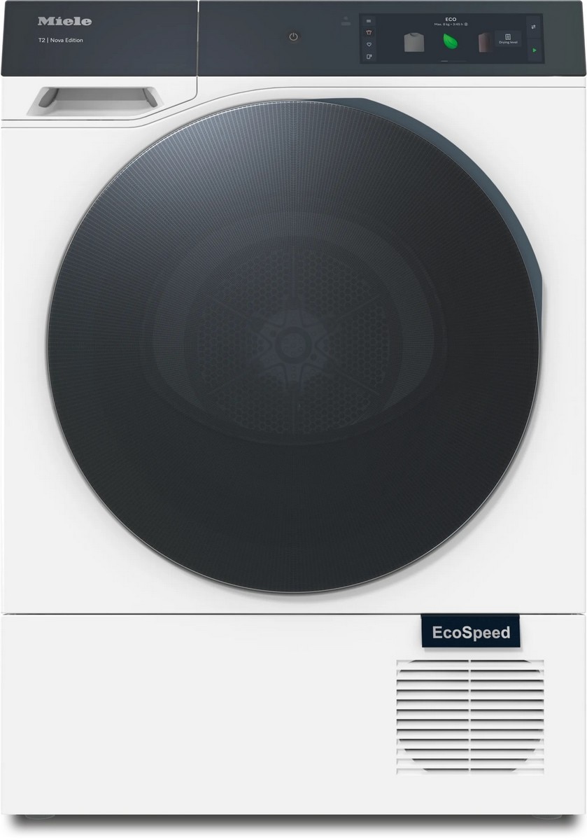 Imagem 0 de Máquina de Secar Roupa Miele TQ 1000 WP Nova Edition, M Touch Pro, QuickPowerDry, SteamCare, WoolDry, Bomba de Calor T2 e de 9 kg - Branco