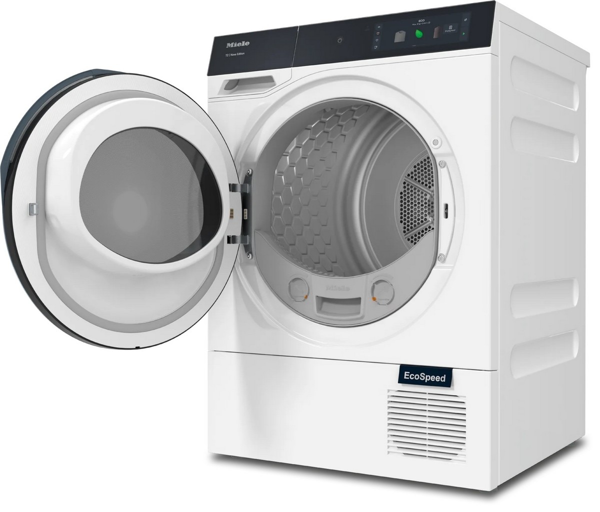 Máquina de Secar Roupa Miele TQ 1000 WP Nova Edition, M Touch Pro, QuickPowerDry, SteamCare, WoolDry, Bomba de Calor T2 e de 9 kg - Branco Branco lótus-2