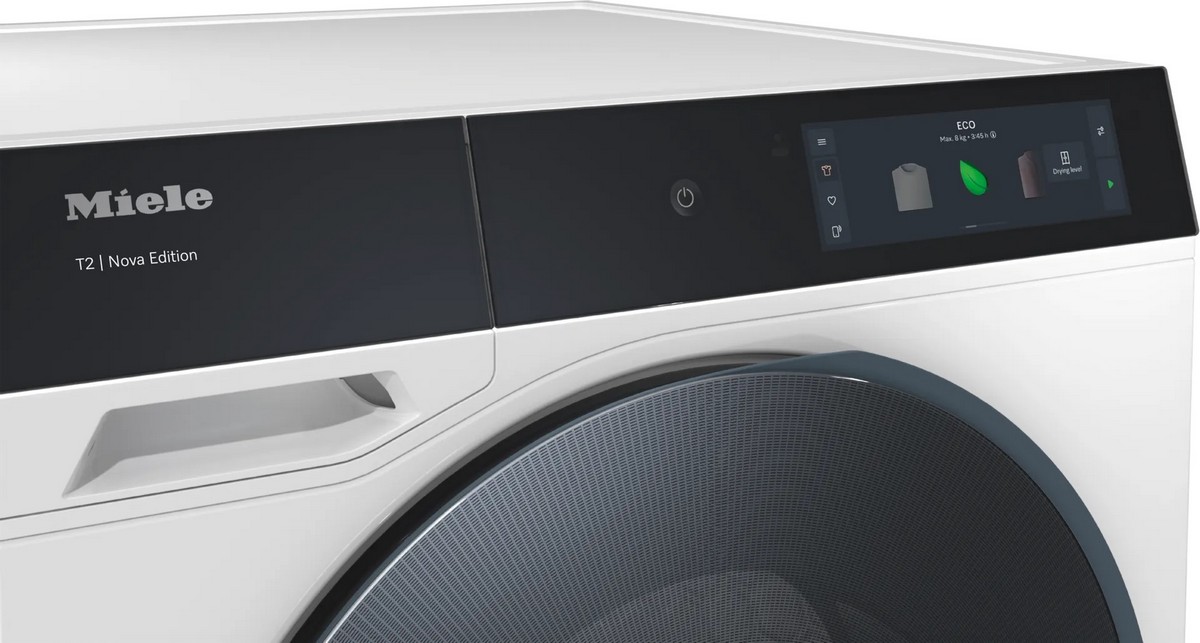 Máquina de Secar Roupa Miele TQ 1000 WP Nova Edition, M Touch Pro, QuickPowerDry, SteamCare, WoolDry, Bomba de Calor T2 e de 9 kg - Branco Branco lótus-3