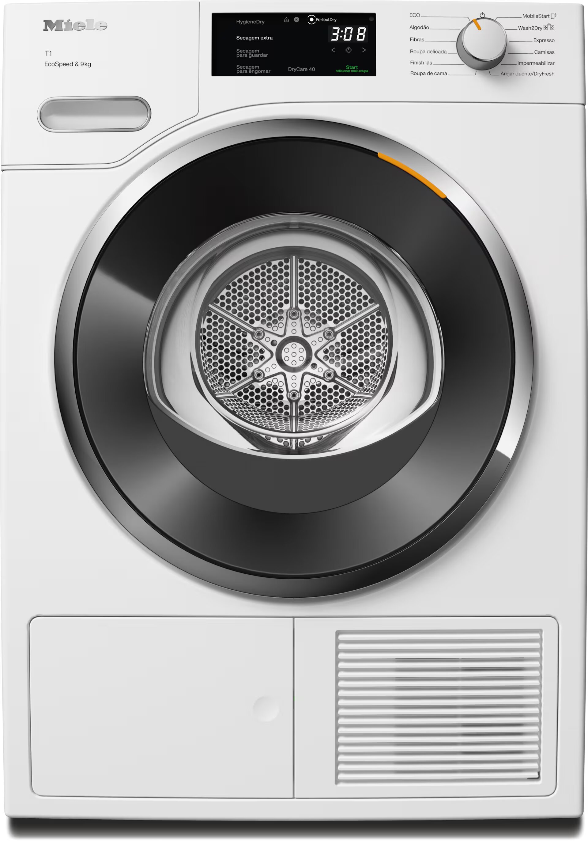 Imagem 0 de Máquina de Secar Roupa Miele TWH780WP EcoSpeed&9kg, Bomba de Calor de 9 kg - Branco