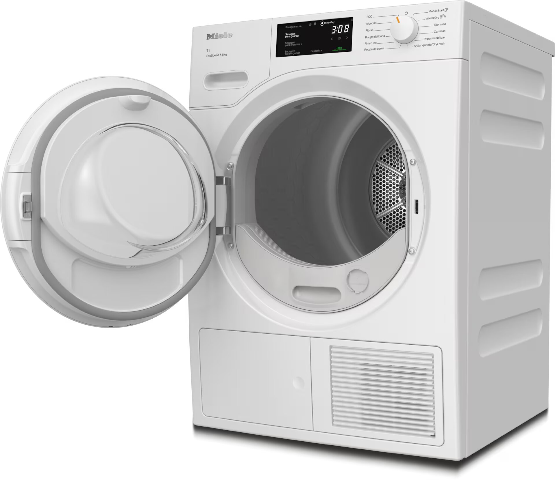 Máquina de Secar Roupa Miele TWC 640 Bomba de Calor, EcoSpeed, DirectSensor, FragranceDos e de 8 kg - Branco White Edition-2