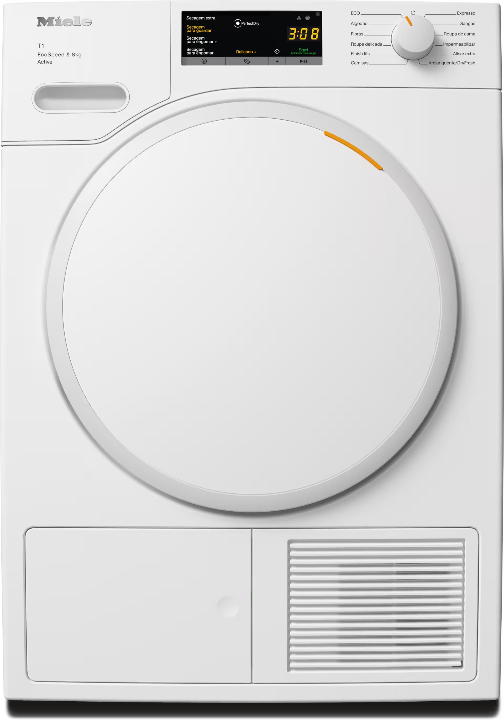 Imagem 0 de Máquina de Secar Roupa Miele TWA520 Bomba de Calor, EcoSpeed, EcoDry, FragranceDos e de 8kg - Branco