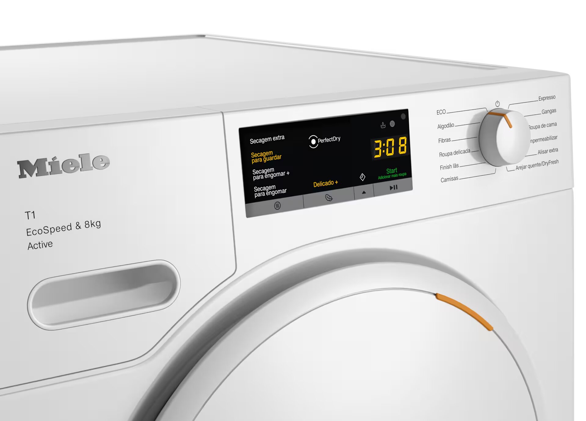 Máquina de Secar Roupa Miele TWA520 Bomba de Calor, EcoSpeed, EcoDry, FragranceDos e de 8kg - Branco Branco-3