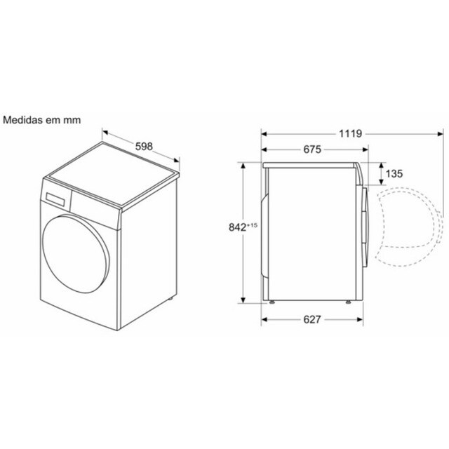 Máquina de Secar Roupa Siemens iQ700 WR47B2D0ES Bomba de Calor, 9 kg - Branco Branco-6