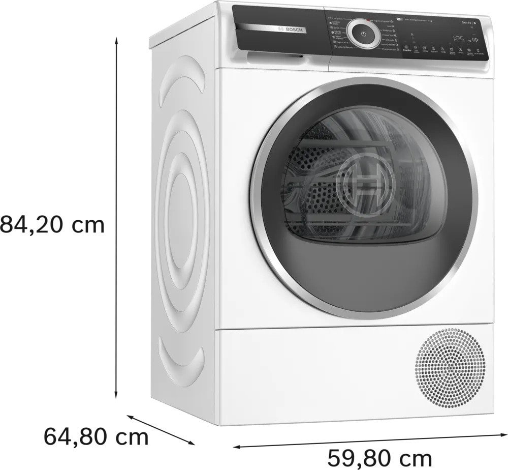 Máquina de Secar Roupa Bosch Serie 6 WQH246B0ES Bomba de Calor de 9 kg - Branco Branco-5
